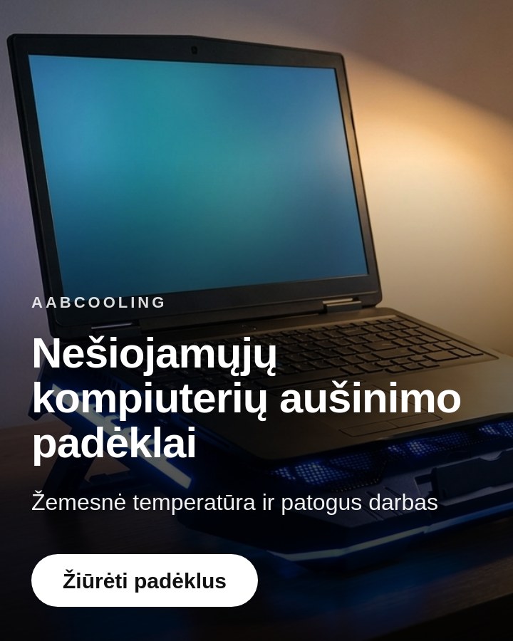 Nešiojamųjų kompiuterių aušinimo padėklai