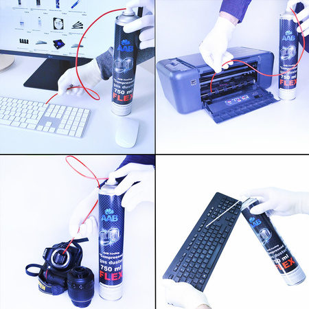 AABCOOLING Compressed Gas Duster FLEX 750ml – bombe à air sec