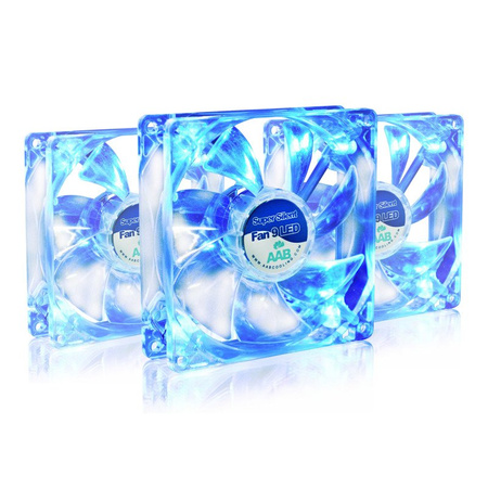 3x Ventola 92 mm AABCOOLING Super Silent Fan 9 BLUE LED