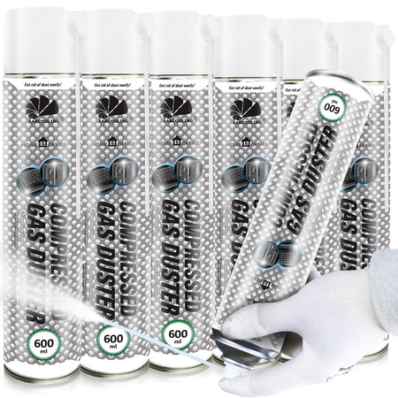 6x AABCOOLING Home&Office Compressed Gas Duster 600 ml – sűrített levegő