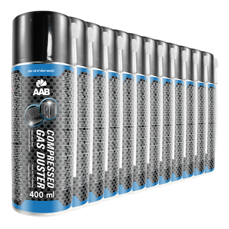 12x AABCOOLING Compressed gas duster 400ml