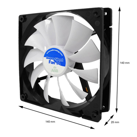 3x Datora ventilators 140 mm AABCOOLING Super Silent Fan 14