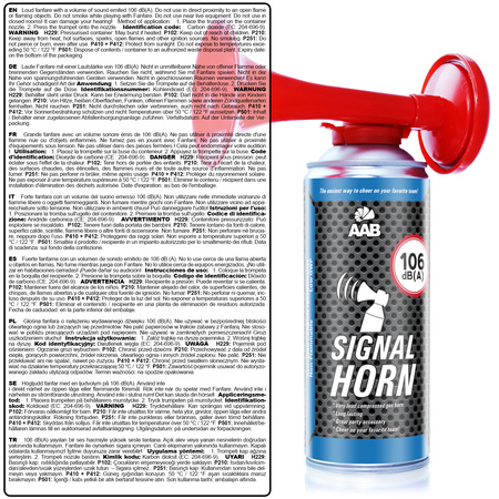 Gāzes taure AABCOOLING Signal Horn 40g