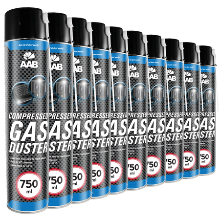 10x AABCOOLING Compressed gas duster 750ml – aria compressa spray