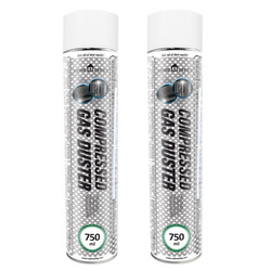2x Home&Office Compressed Gas Duster 750ml – bombe air sec