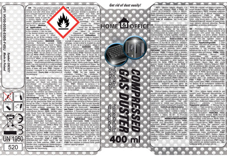 24x Stlačený vzduch AABCOOLING Home&Office 400 ml