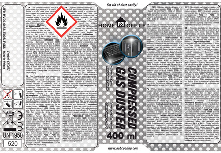 8x AABCOOLING Home&Office Compressed Gas Duster 400ml