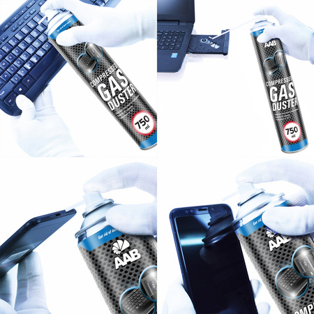 1x AABCOOLING Compressed gas duster 750ml – bombe à air sec