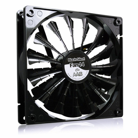 The AABCOOLING Black Silent Fan 14 is a high performance 14cm fan with up to 15 fan blades