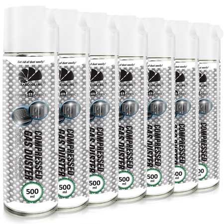 7x AABCOOLING Home&Office Compressed Gas Duster 500 ml – trykluft på dåse