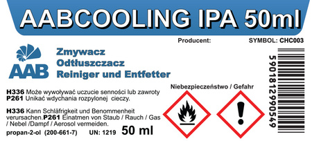 Izopropylalkohol 99,7 % AABCOOLING IPA 50 ml