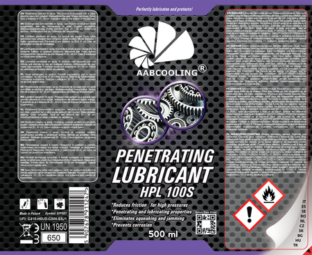 1x AABCOOLING Penetrating Lubricant HPL 100S 500 ml – lubrificante penetrante