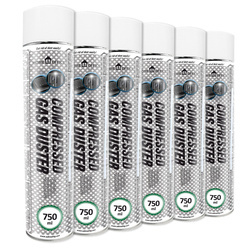 6x Home&Office Compressed Gas Duster 750ml – bombe air sec