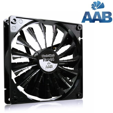 140 mm-es ventilátor AABCOOLING Black Silent Fan 14