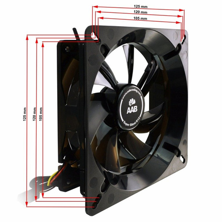 Adaptateur ventilateur AABCOOLING 120 vers 140 mm