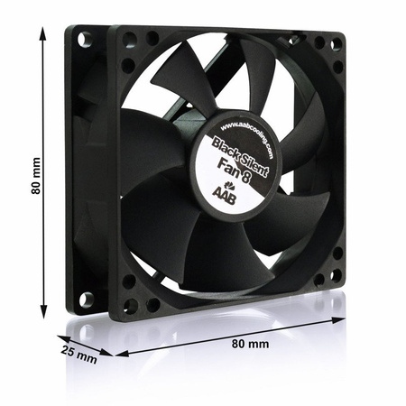 Ventilateur 80 mm AABCOOLING Black Silent Fan 8