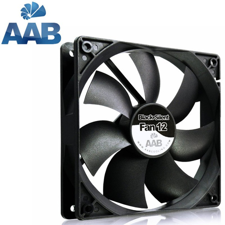 Ventiliatorius 120 mm AABCOOLING Black Silent Fan 12