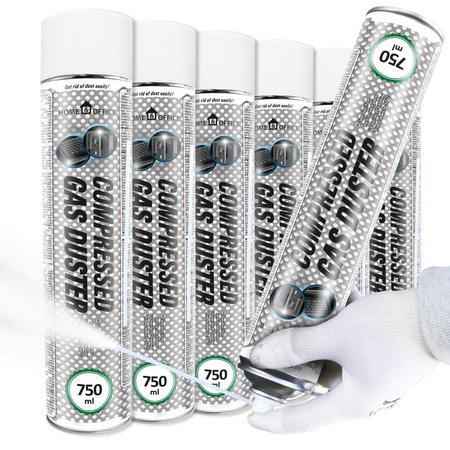 6x AABCOOLING Home&Office Compressed Gas Duster 750ml