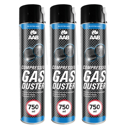 3x AABCOOLING Compressed gas duster 750ml – trykluft spray