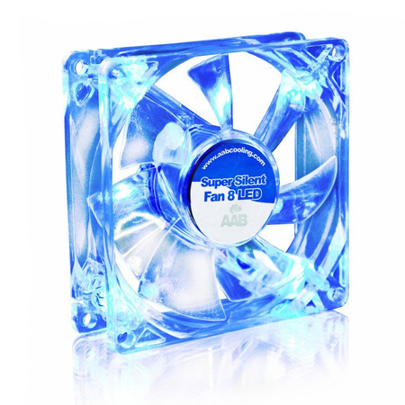 3x Silent fan 80 mm AABCOOLING Super Silent Fan 8 BLUE LED
