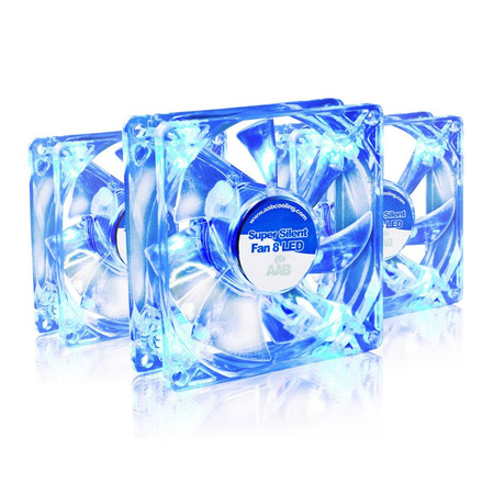 3x Ventilators 80 mm AABCOOLING Super Silent Fan 8 BLUE LED