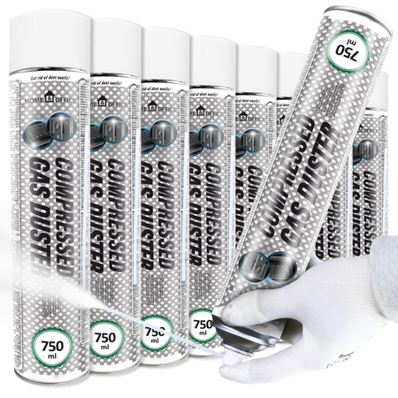 8x Home&Office Compressed Gas Duster 750ml – stlačený vzduch