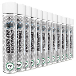12x Home&Office Compressed Gas Duster 750ml – aria compressa spray