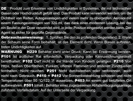 Gāzes noplūdes detektors aerosols AABCOOLING 320 ml BoV