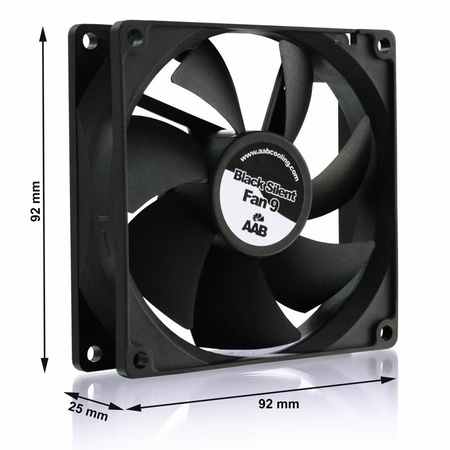 Ventilátor 92 mm AABCOOLING Black Silent Fan 9